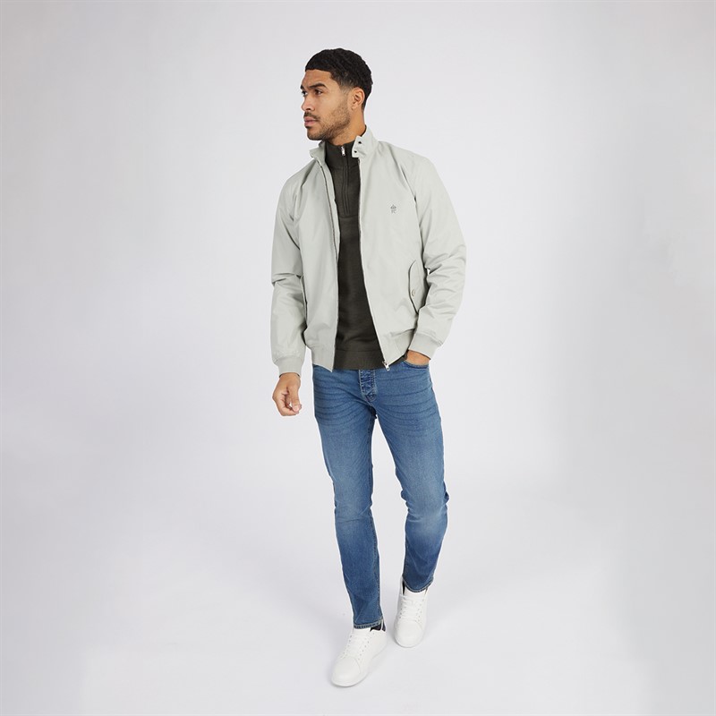 French Connection Mens Harrington Jacket Stone/Gunmetal