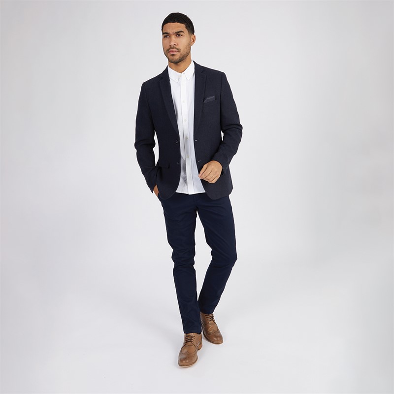 French Connection Mens Tweed Blazer Marine