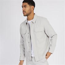 French Connection Mens Tech Overshirt Light Grey