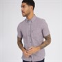 French Connection Mens Short Sleeve Gingham Shirt Multi