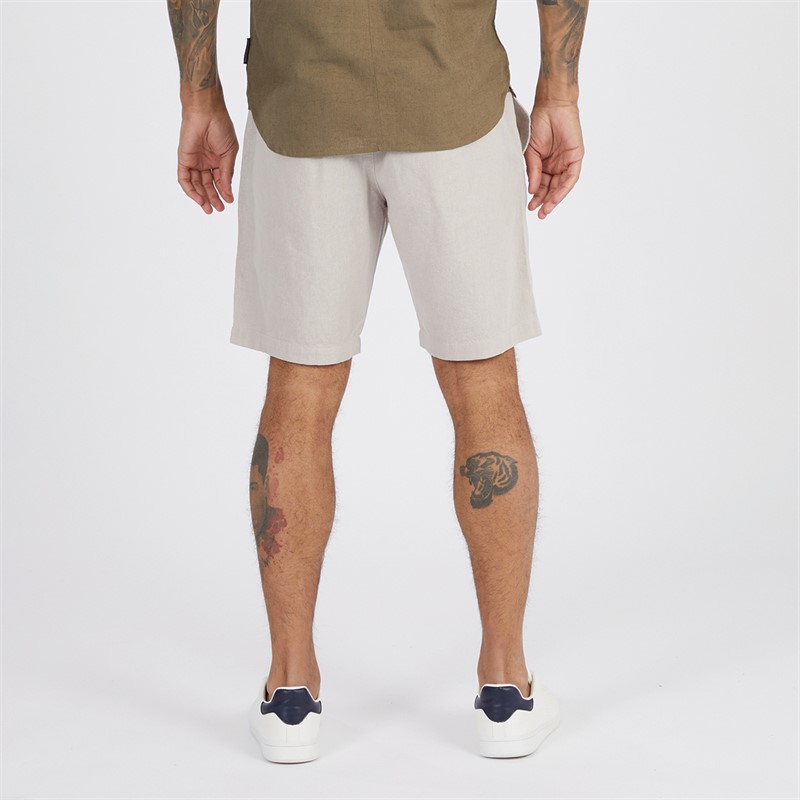 French Connection Mens Drawstring Shorts Stone