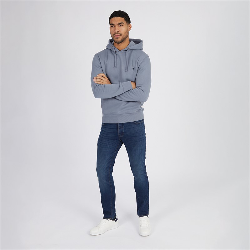 French Connection Mens FC Hoodie Light Blue