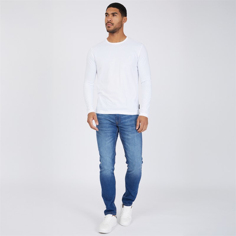 French Connection Mens Three Pack Long Sleeve Tops Multi 3 - Black/White/Light Grey Marl