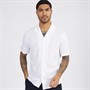 French Connection Mens Short Sleeve Linen Shirt White