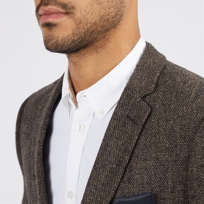 French Connection Mens Tweed Blazer Brown
