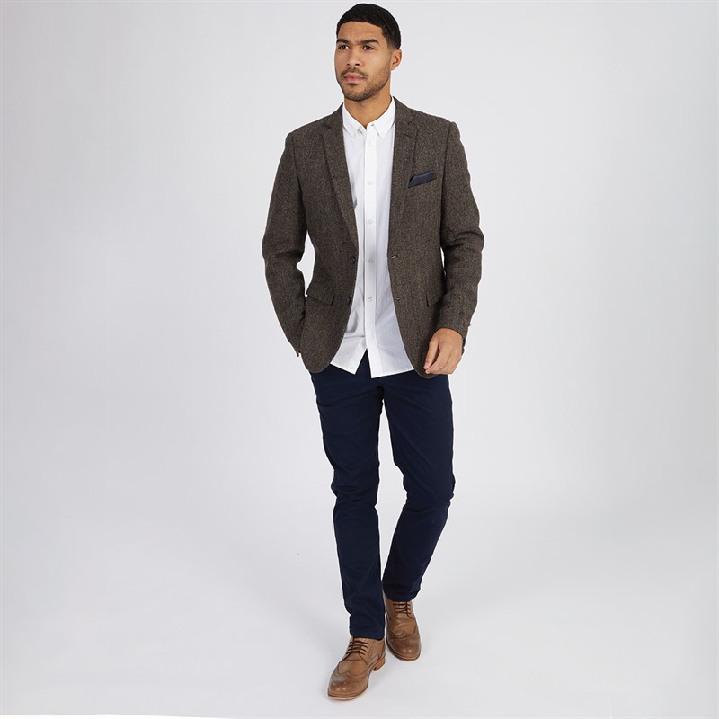 French Connection Mens Tweed Blazer Brown