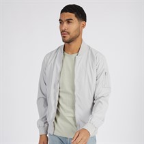 French Connection Mens MA1 Tech Bomber Jacket Light Grey
