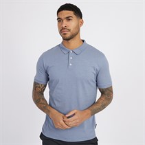 French Connection Mens Jersey Polo Light Blue Mel
