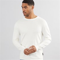 French Connection Mens Cotton Crew Neck Jumper Ecru