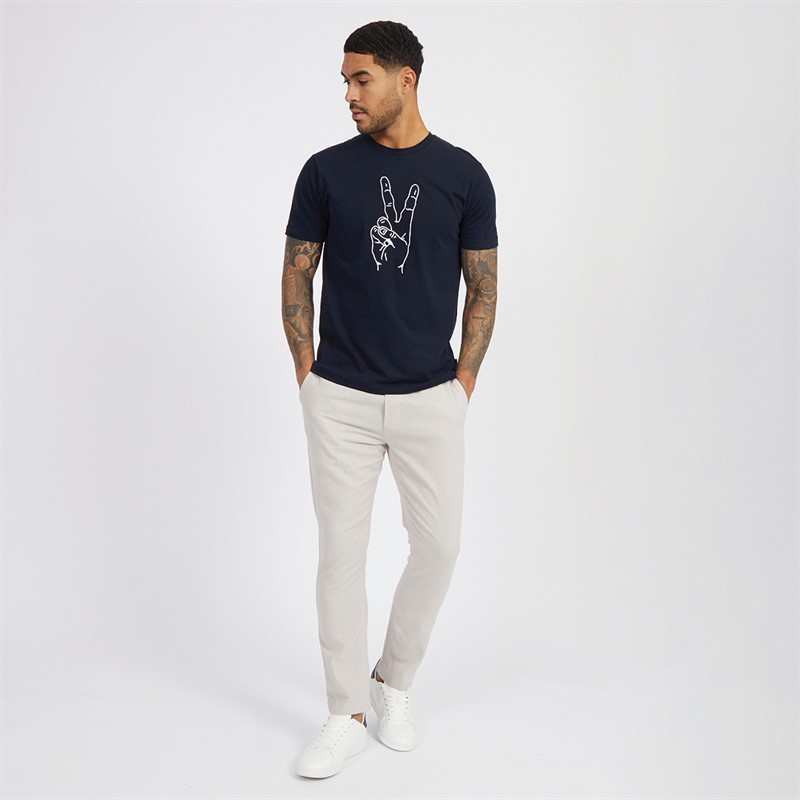 French Connection Mens Victory T-Shirt Marine