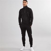 French Connection Mens 1/2 Zip Tracksuit Black
