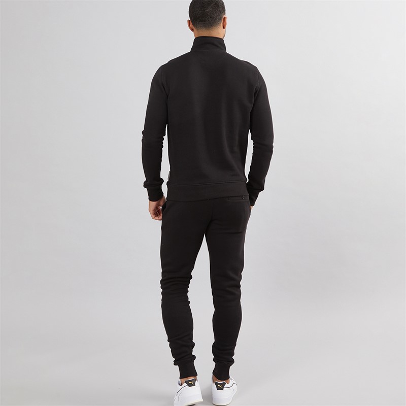French Connection Mens 1/2 Zip Tracksuit Black