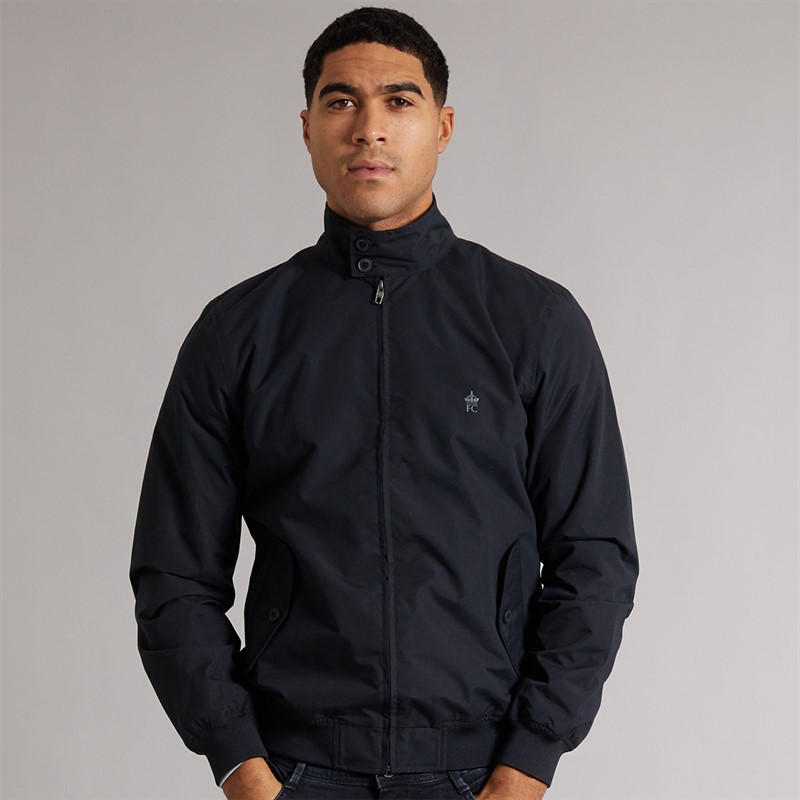 French Connection Mens Harrington Jacket Marine/Gunmetal