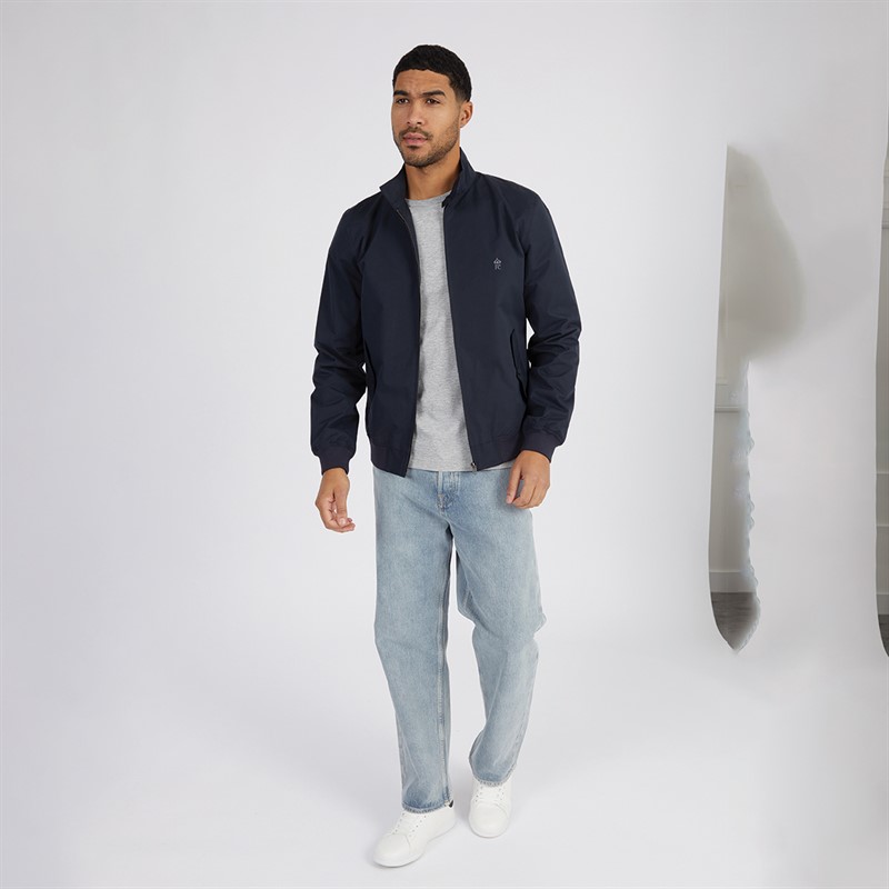 French Connection Mens Harrington Jacket Marine/Gunmetal