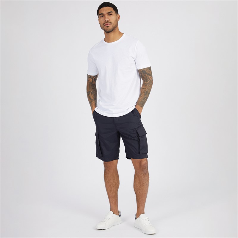 French Connection Mens Seven Pack T-Shirts Multi 2 - Black/White/Marine/Light Grey Marl/Charcoal Mel/Chateaux Mel/Khaki New