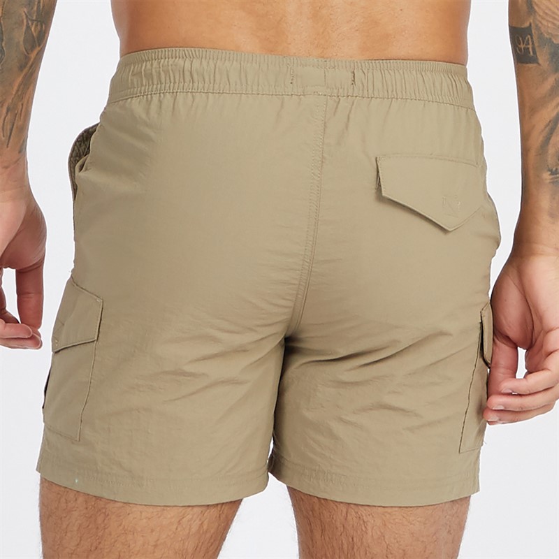 French Connection Mens Combat Swim Shorts Khaki