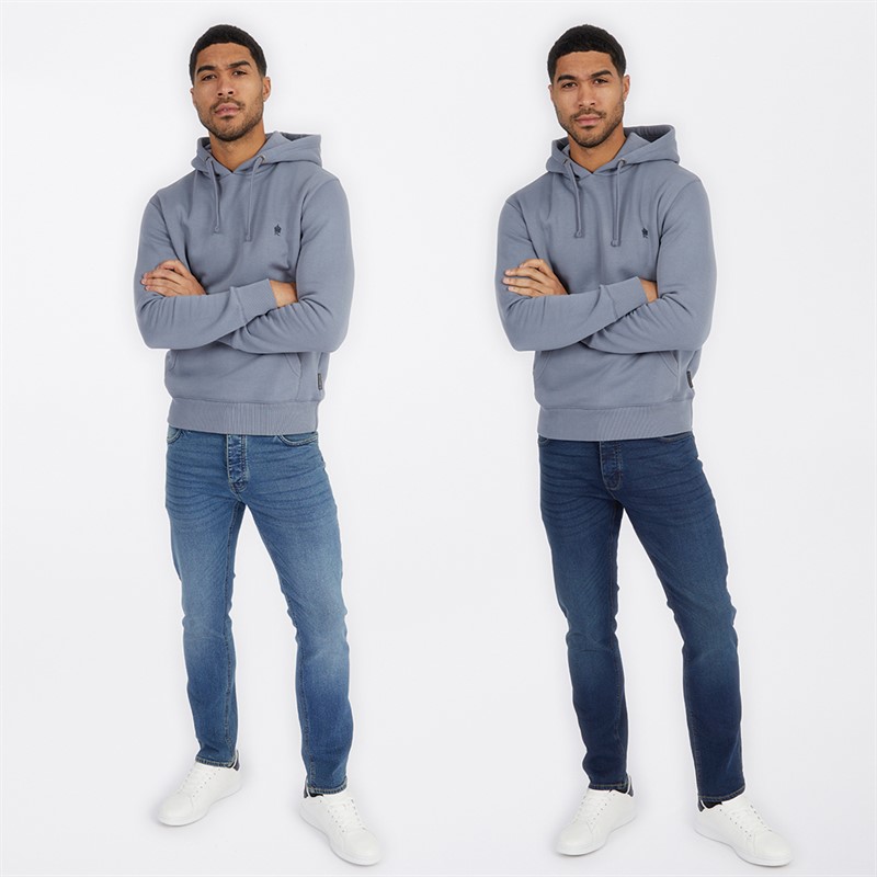 French Connection Mens FCUK Two Pack Slim Fit Jeans Ind50 - Midwash/Ind55 - Stonewash