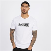 French Connection Mens FCUK Box Camo T-Shirt White