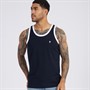 French Connection Mens Ringer Vest Marine/White