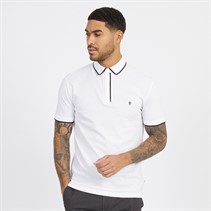 French Connection Mens Piping Polo White/Marine
