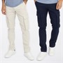 French Connection Mens Two Pack Cargo Pants Marine/Stone