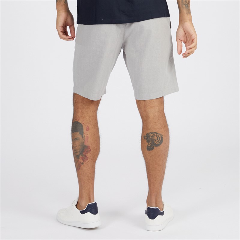 French Connection Mens Drawstring Shorts Light Grey Mel
