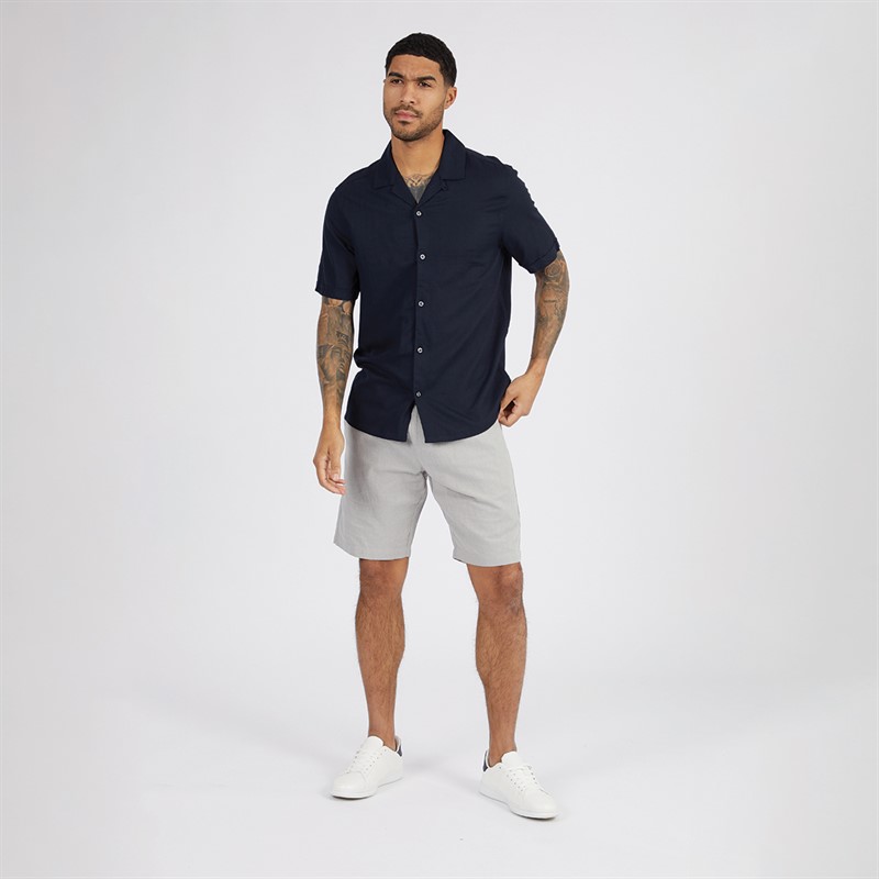 French Connection Mens Drawstring Shorts Light Grey Mel