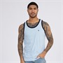 French Connection Mens Ringer Vest Sky Mel/Marine