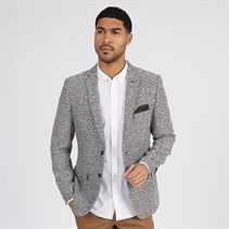 French Connection Mens Tweed Herringbone Blazer Black