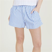 French Connection Womens Stripe Shirting Shorts Blue/White