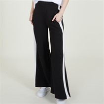 French Connection Womens Crepe Wide Leg Stripe Trousers Black/White