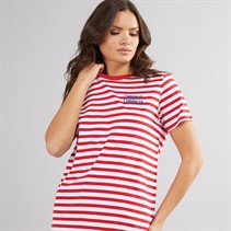 French Connection Womens Comme Ci Comme Ca T-Shirt White/Poppy/Royal Blue