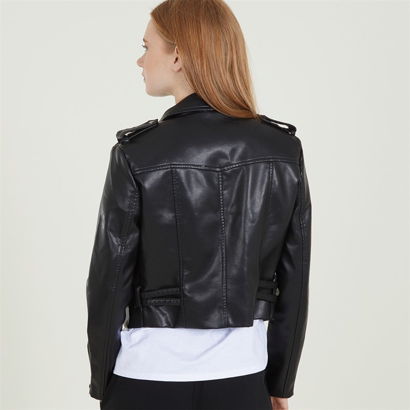French Connection Womens Biker Jacket Black