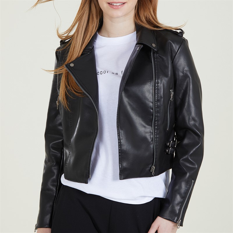 French Connection Womens Biker Jacket Black