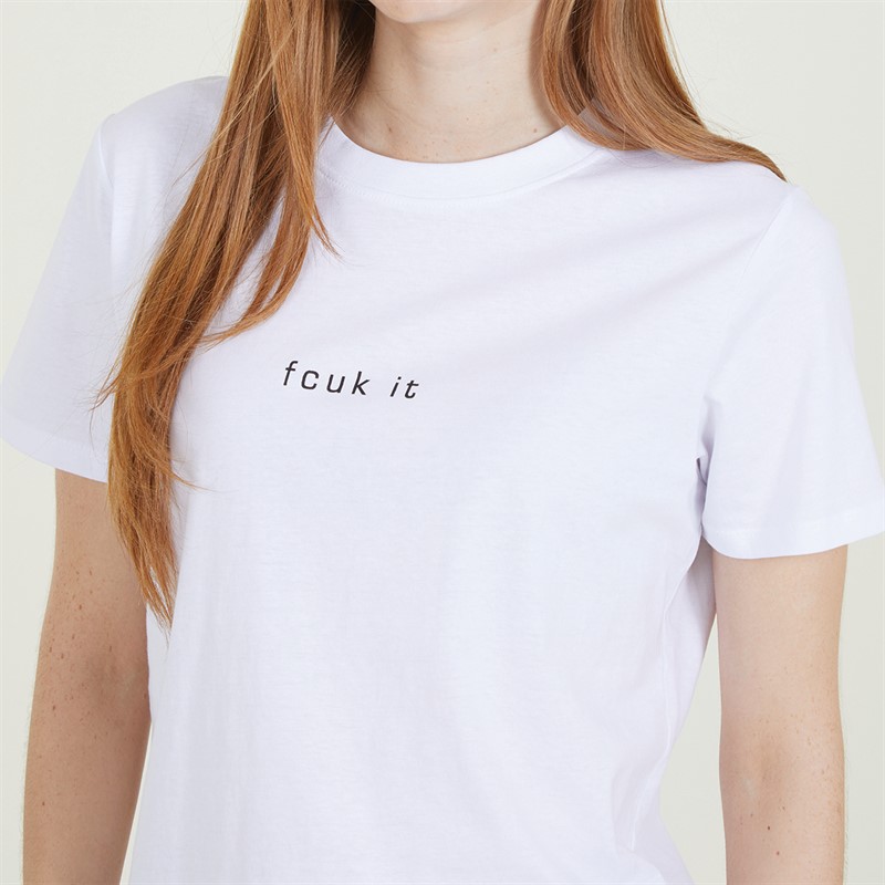 Buy French Connection Womens FCUK It T Shirt White Buy French Connection Womens FCUK It T Shirt White