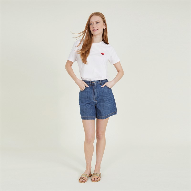 French Connection Womens Denim Shorts Blue