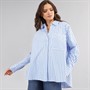 French Connection Womens Stripe Relaxed Popover Shirt Blue/White