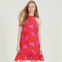 French Connection Womens Christy Halter Dress Raspberry Sorbet Multi