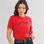 French Connection Womens Je T'aime T-Shirt Poppy