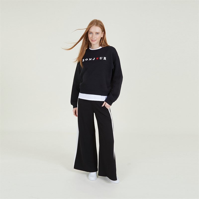 French Connection Womens Bonjour Sweatshirt Midnight /White/Red