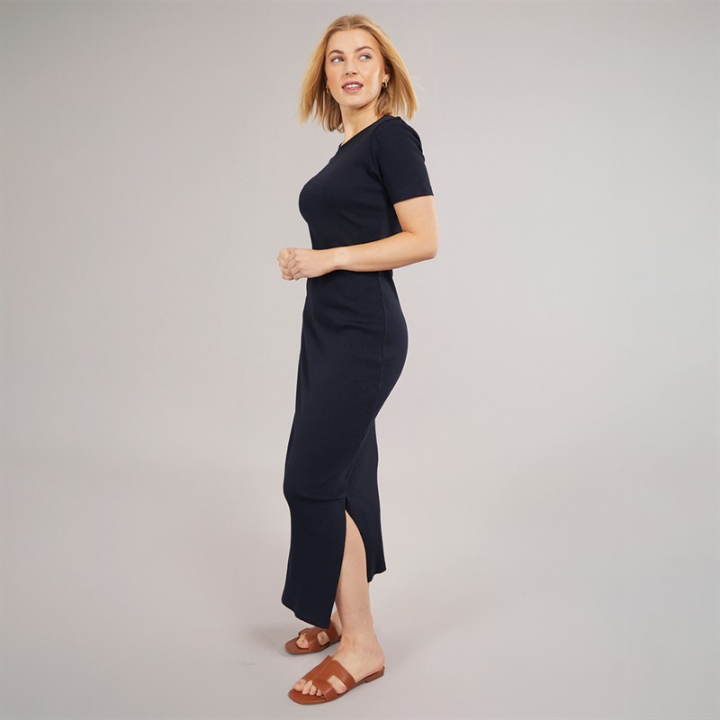 French Connection Womens Rib Dress Navy