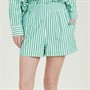 French Connection Womens Stripe Shirting Shorts Jellybean/White