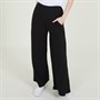French Connection Womens Crepe Wide Leg Trousers Black