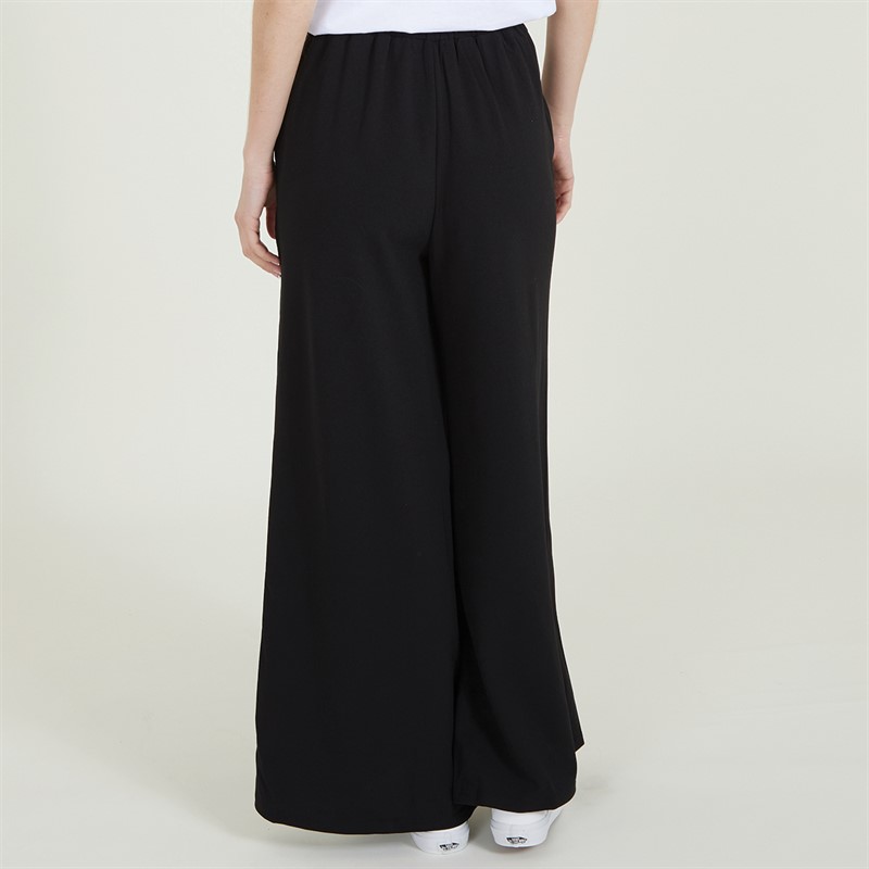 French Connection Womens Crepe Wide Leg Trousers Black