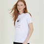 French Connection Womens FCUK Back Up Bear T-Shirt White