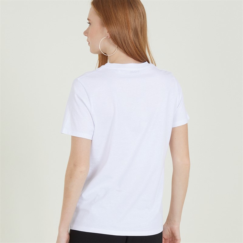 French Connection Womens FCUK Back Up Bear T-Shirt White