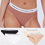 French Connection Womens FCUK Five Pack Briefs Black/White/Mocha/Rose/Peach