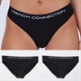 French Connection Womens FCUK Three Pack Briefs Black