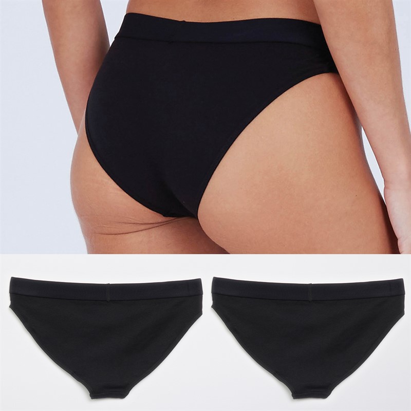 French Connection Womens FCUK Three Pack Briefs Black