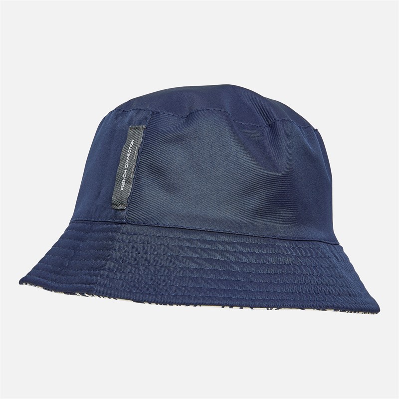 French Connection Mens Reversible Bucket Leaf 2 Marine Indigo